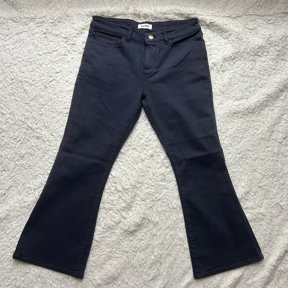 DL1961 Navy Kickflare Cropped Jeans Size 27 - Picture 1 of 10